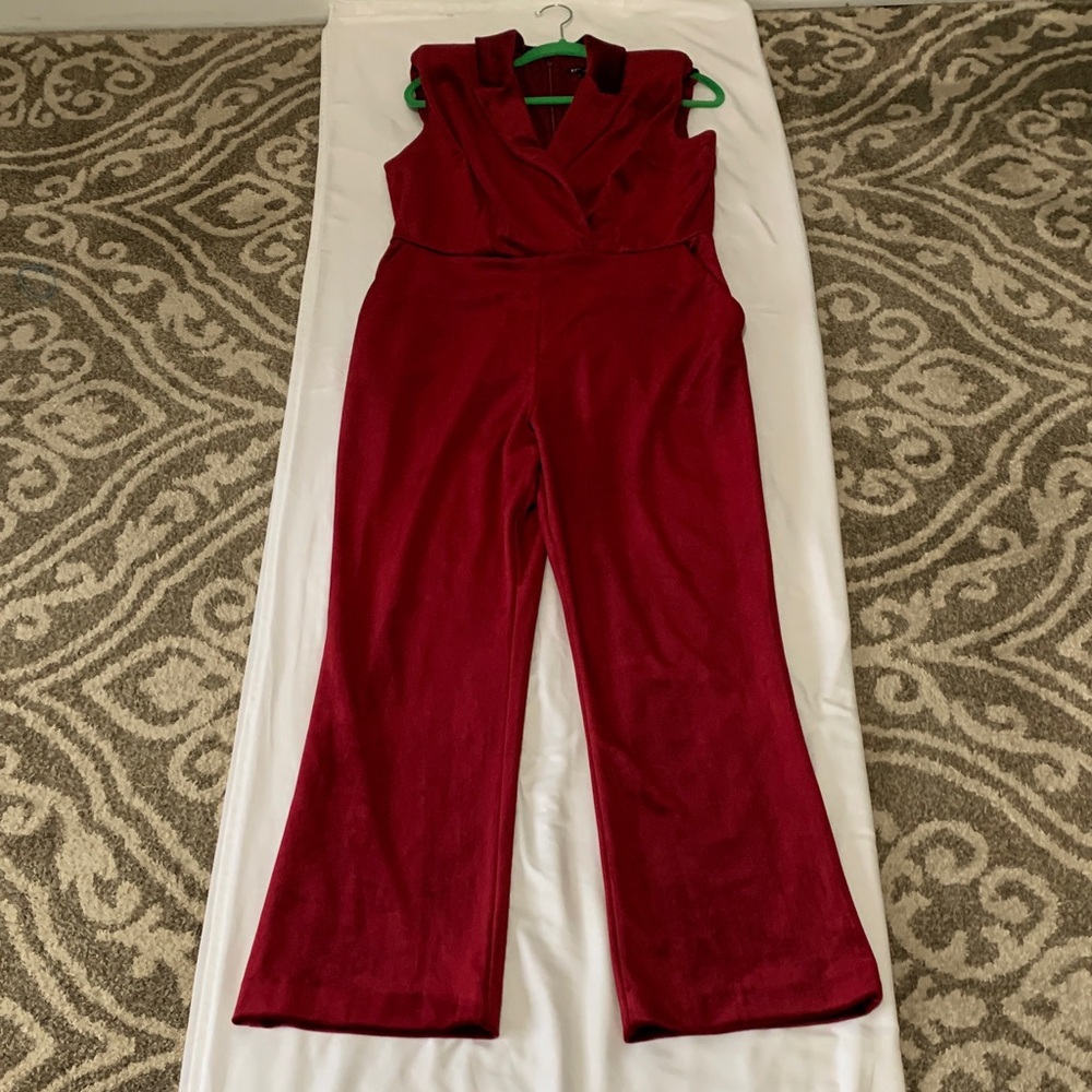 Express Deep Red Jumpsuit